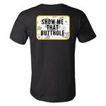 Show Me That Butthole Yellow Dive Bar Pocket Tee
